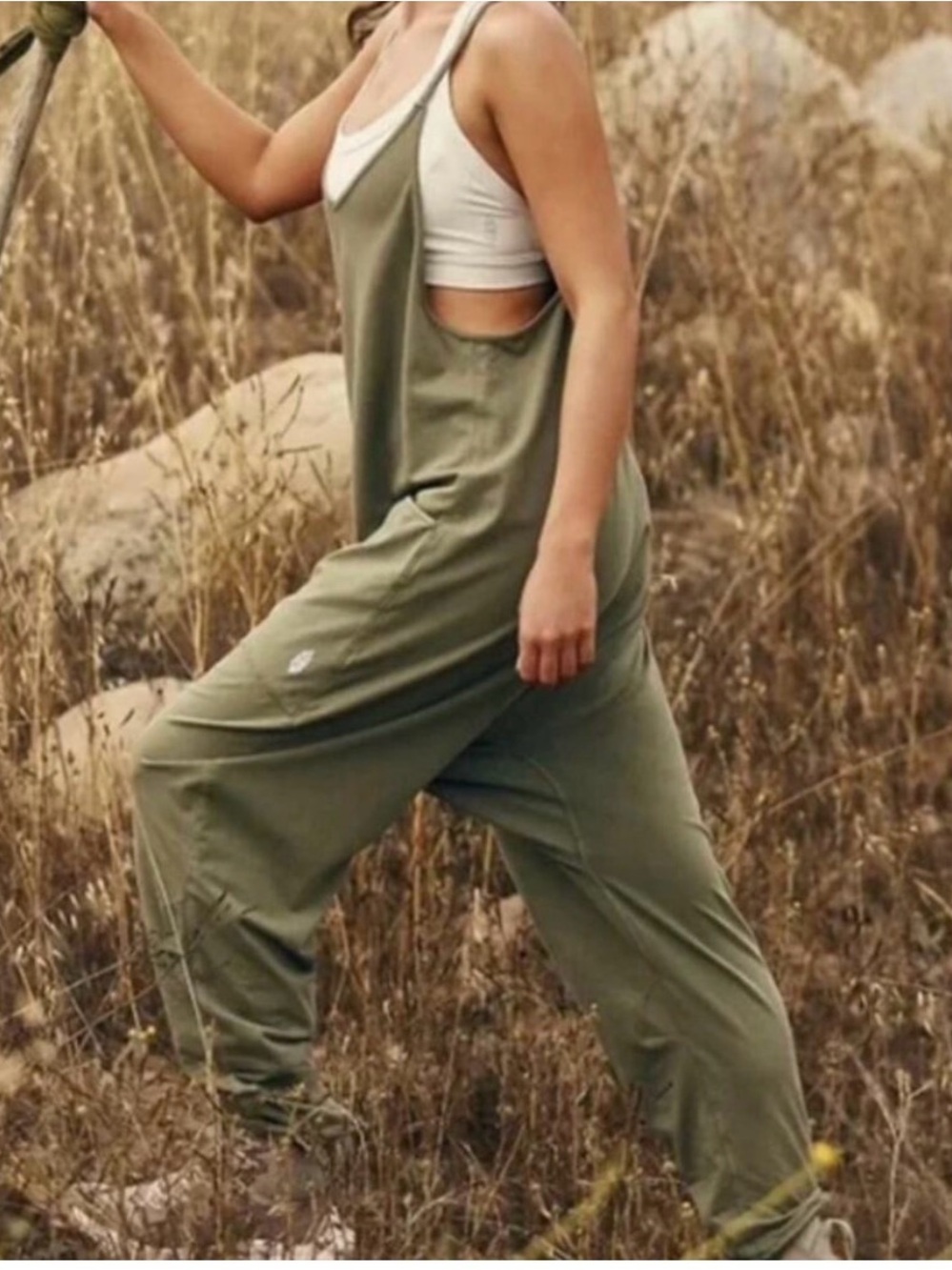Free People FP Movement Hot Shot Jumpsuit Green Women Size Small